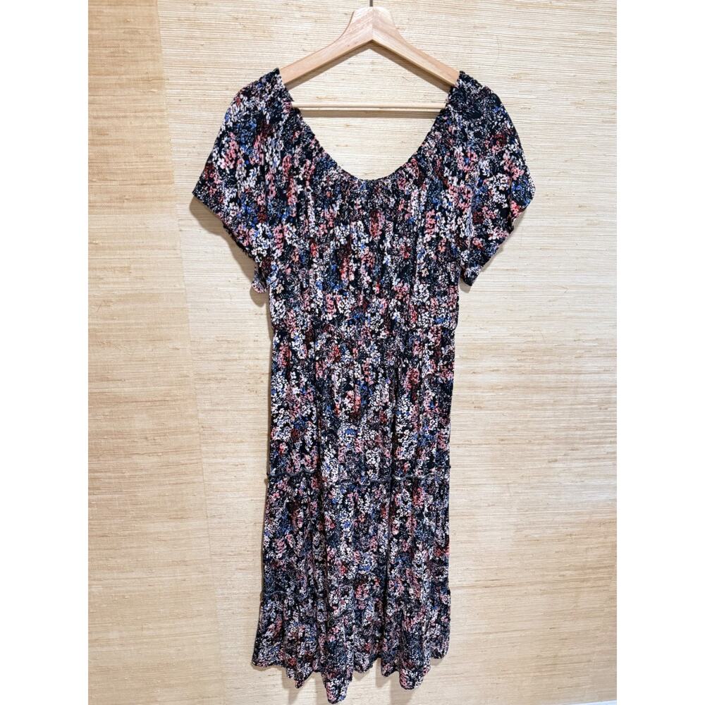 Maurices Floral Off The Shoulder 44" long Midi Dress LRG, 3051